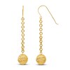 Thumbnail Image 1 of Diamond-cut Bead Dangle Earrings 14K Yellow Gold
