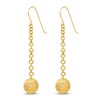Thumbnail Image 2 of Diamond-cut Bead Dangle Earrings 14K Yellow Gold
