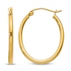Thumbnail Image 1 of Polished Oval Hoop Earrings 14K Yellow Gold