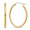 Thumbnail Image 1 of Polished Oval Hoop Earrings 14K Yellow Gold