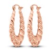 Thumbnail Image 1 of Twisted Hoop Earrings 14K Rose Gold 25mm