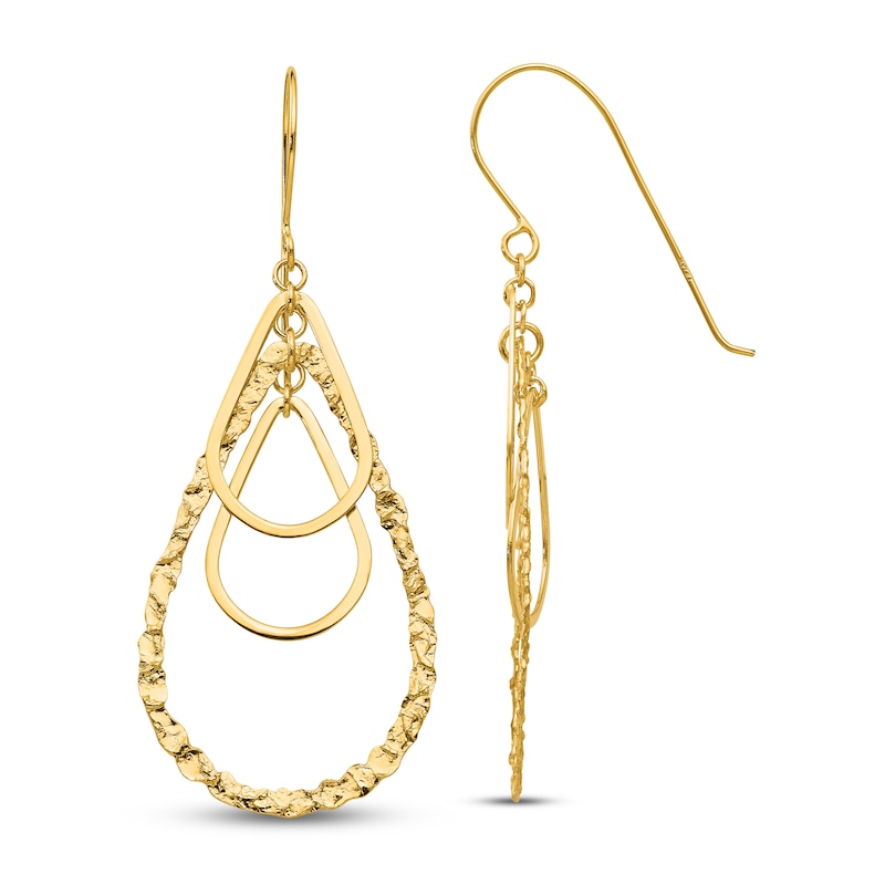 Open Tear Drop Dangle Earrings 14K Yellow Gold | Jared