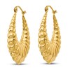 Thumbnail Image 2 of Scalloped Hollow Hoop Earrings 14K Yellow Gold 14mm