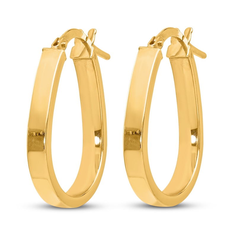 Main Image 2 of U-Shape Hoop Earrings 14K Yellow Gold 21mm