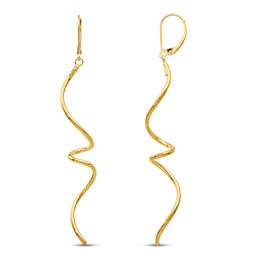 Twisted Dangle Earrings 14K Yellow Gold
