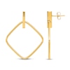 Thumbnail Image 1 of Square Post Dangle Earrings 14K Yellow Gold