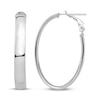 Thumbnail Image 1 of Oval Hoop Earrings 14K White Gold 34mm