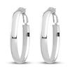 Thumbnail Image 2 of Oval Hoop Earrings 14K White Gold 34mm