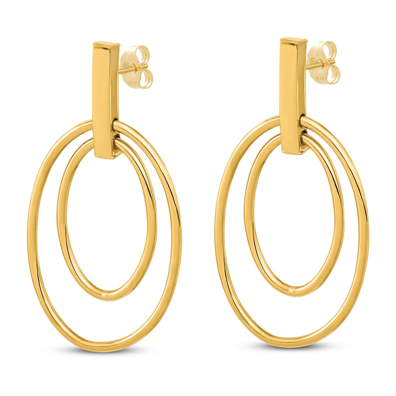 Main Image 2 of Polished Dangle Earrings 14K Yellow Gold