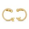 Thumbnail Image 2 of Diamond-Cut Climber Hoop Earrings 14K Yellow Gold