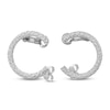 Thumbnail Image 2 of Diamond-Cut Climber Hoop Earrings 14K White Gold