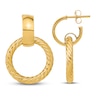 Thumbnail Image 1 of Textured Fancy Dangle Post Earrings 14K Yellow Gold
