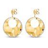Thumbnail Image 2 of Textured Post Dangle Earrings 14K Two-Tone Gold