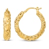 Thumbnail Image 1 of Textured Hoop Earrings 14K Yellow Gold 21mm