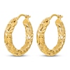 Thumbnail Image 2 of Textured Hoop Earrings 14K Yellow Gold 21mm