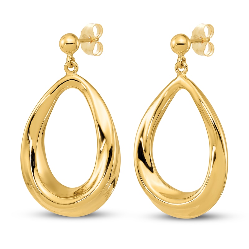 Main Image 2 of Post Dangle Earrings 14K Yellow Gold
