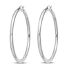 Thumbnail Image 2 of Lightweight Tube Hoop Earrings 14K White Gold 60mm