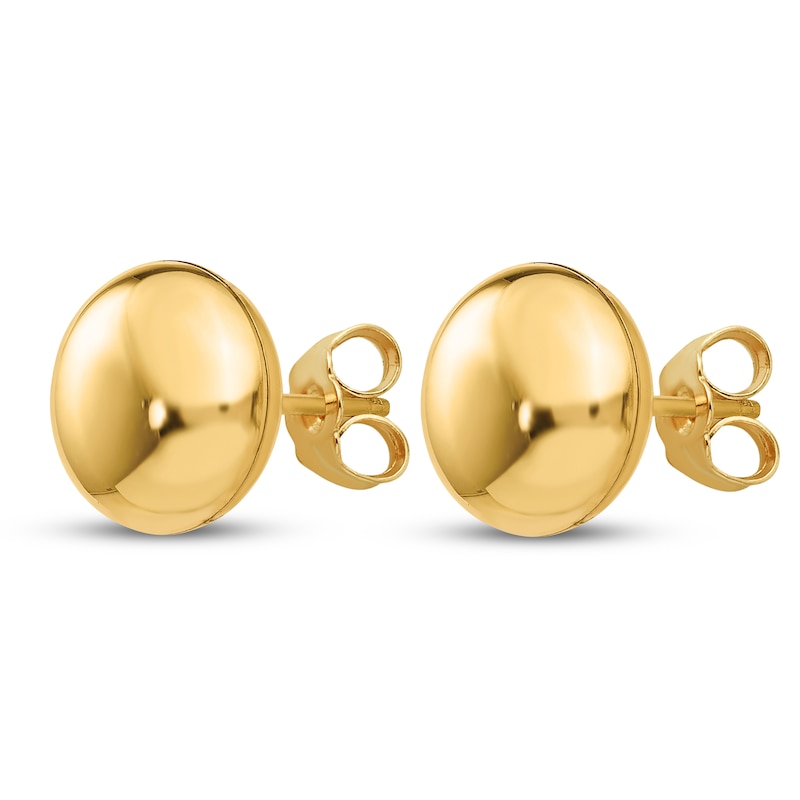 Main Image 2 of Button Stud Earrings 14K Yellow Gold