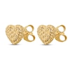 Thumbnail Image 2 of Diamond-cut Heart Stud Earrings 14K Yellow Gold
