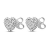 Thumbnail Image 2 of Diamond-cut Heart Stud Earrings 14K White Gold
