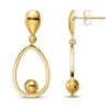 Thumbnail Image 1 of Oval Round Ball Dangle Earring 14K Yellow Gold