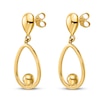 Thumbnail Image 2 of Oval Round Ball Dangle Earring 14K Yellow Gold