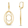 Thumbnail Image 1 of Textured and Polished Dangle Earrings 14K Yellow Gold
