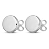 Thumbnail Image 2 of Button Disc Stud Earrings 14K White Gold