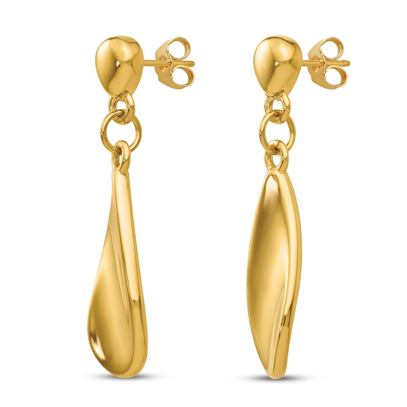 Main Image 2 of Tear Drop Dangle Earrings 14K Yellow Gold