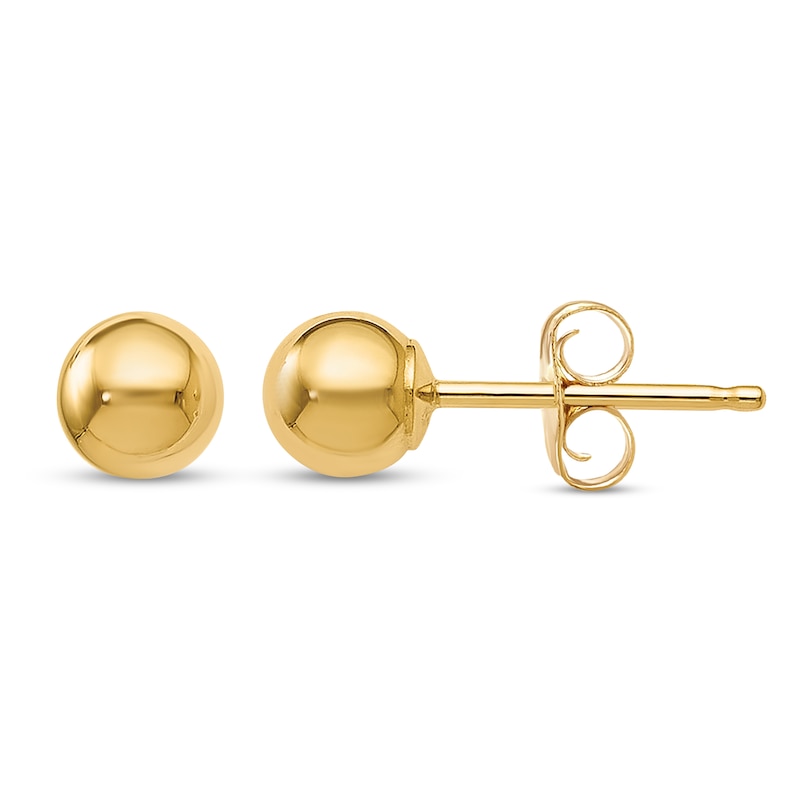 Main Image 1 of Ball Stud Earrings 14K Yellow Gold 4mm
