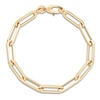 Thumbnail Image 0 of Italia D'Oro Hollow Paperclip Bracelet 14K Yellow Gold