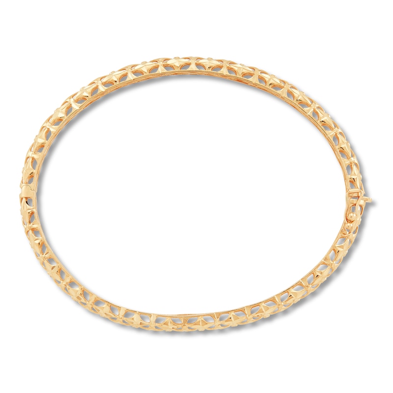 Main Image 3 of Italia D'Oro Pierced Bangle Bracelet 14K Yellow Gold