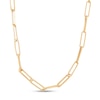 Thumbnail Image 1 of Italia D'Oro Paper Clip Necklace 14K Yellow Gold 20"