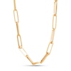 Thumbnail Image 2 of Italia D'Oro Paper Clip Necklace 14K Yellow Gold 20"