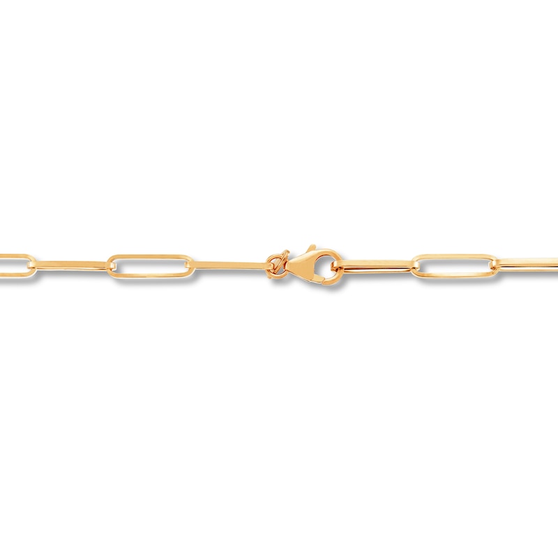 Main Image 3 of Italia D'Oro Paper Clip Necklace 14K Yellow Gold 20"