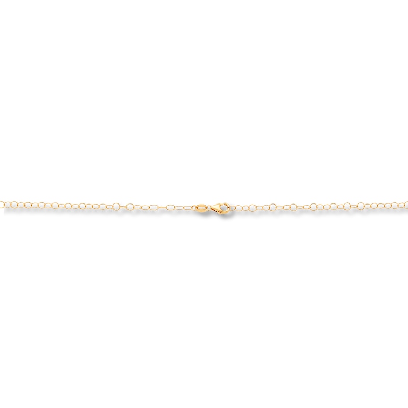 Italia D'Oro Paper Clip Chain Necklace 14K Yellow Gold 18"