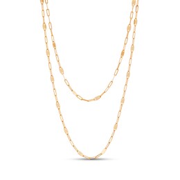 Italia D'Oro Mirror Chain Necklace 14K Yellow Gold