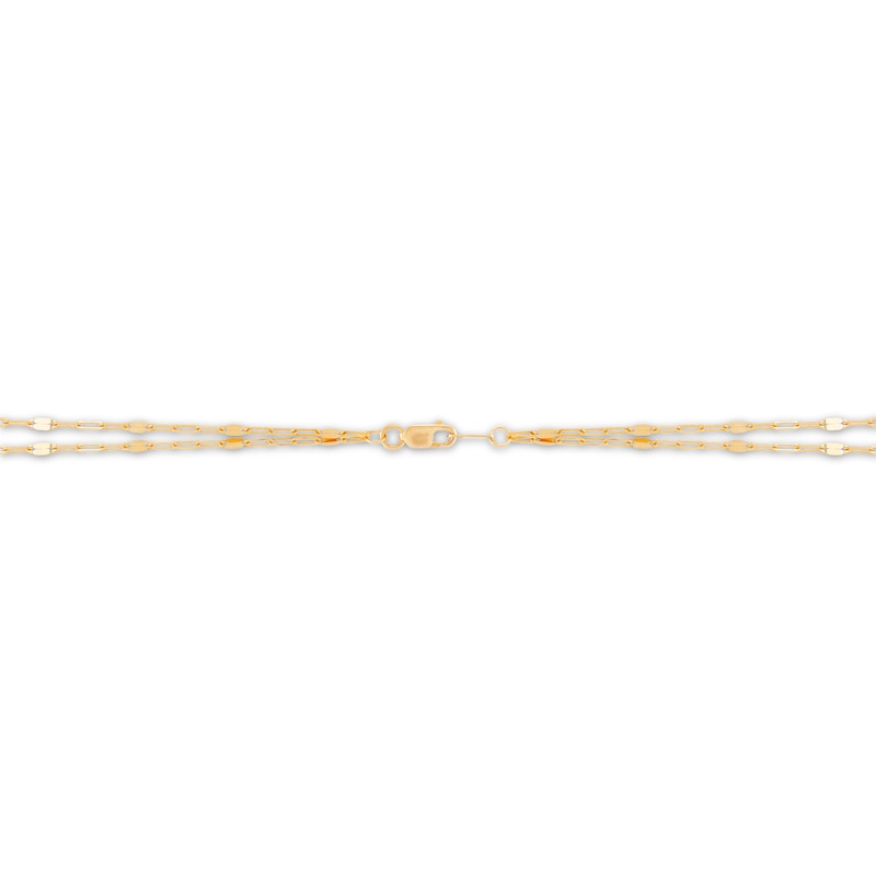 Main Image 3 of Italia D'Oro Mirror Chain Necklace 14K Yellow Gold 17"