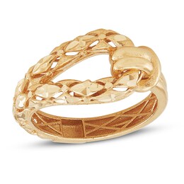 Italia D'Oro Pierced Open Knot Ring 14K Yellow Gold