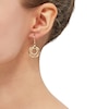 Thumbnail Image 2 of Double Circle Drop Earrings 10K Yellow Gold
