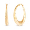 Thumbnail Image 1 of Round Hoop Earrings 10K Yellow Gold