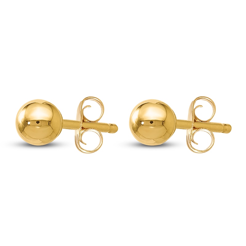 Main Image 2 of Ball Stud Earrings 14K Yellow Gold 3MM