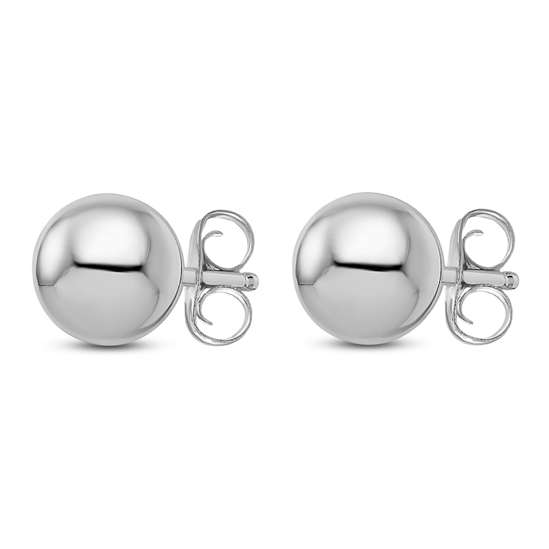 Main Image 2 of Ball Stud Earrings 14K White Gold 8MM