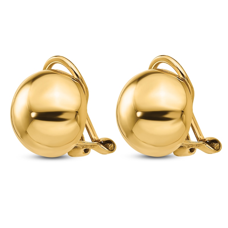 Main Image 2 of Clip-On Ball Stud Earrings 14K Yellow Gold