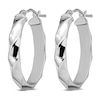 Thumbnail Image 2 of Polished & Twisted Oval Hoop 14K White Gold