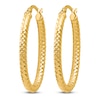 Thumbnail Image 2 of Polished Oval Hoop 14K Yellow Gold
