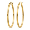 Thumbnail Image 2 of Polished Oval Hoop Earrings 14K Yellow Gold