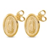 Thumbnail Image 2 of Virgin Mary Medallion Stud Earrings 14K Yellow Gold