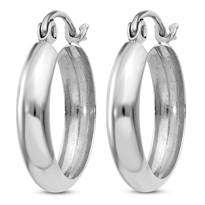 Main Image 2 of Hoop Earrings 14K White Gold