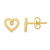 Thumbnail Image 1 of Heart Stud Earrings Diamond Accents 14K Yellow Gold